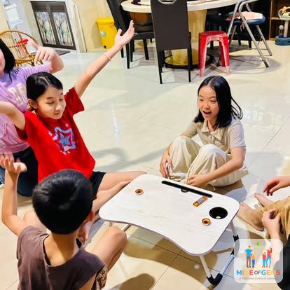 Children in a group game